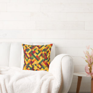 Retro Abstract Colours Pattern Cushion