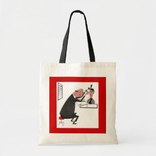 RETRO ABSTRACT CONTACTS & EYEWEAR GLASSES TOTE BAG