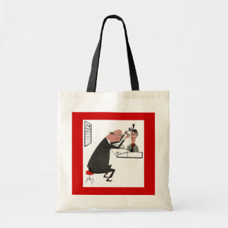 RETRO ABSTRACT CONTACTS & EYEWEAR GLASSES TOTE BAG