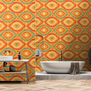 Retro abstract design in Ikat navajo style. Wallpaper
