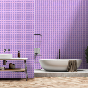 Retro abstract design in purple plaid style. wallpaper