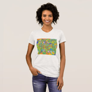 retro abstract design with scribble, freeform T-Shirt