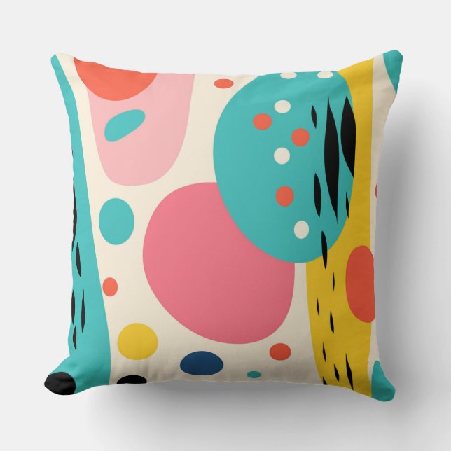 Retro Abstract Forest Pillow (Front)
