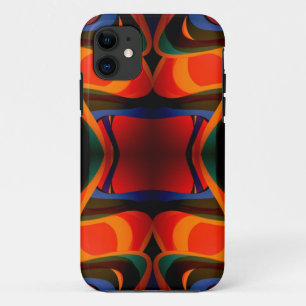 Retro abstract fractal iPhone 11 case