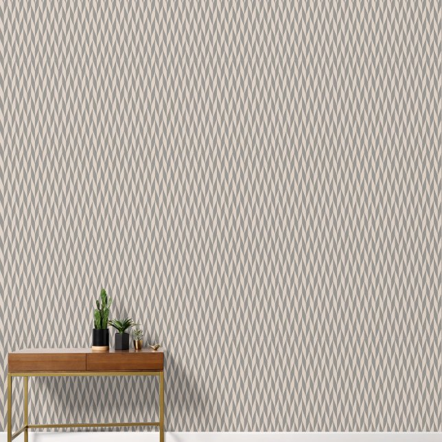 Retro abstract geometric herringbone pattern. wallpaper (Hallway)