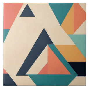 Retro Abstract Geometric Pattern Tile