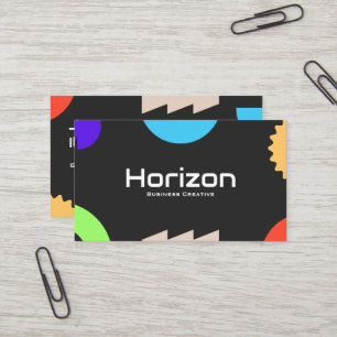 Retro Abstract Geometric Shapes Custom Business Ca Card