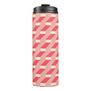Retro Abstract Geometric, Vintage Stairs. Thermal Tumbler