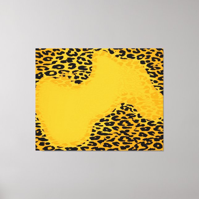 Retro Abstract Leopard print skin (yellow, black) (Front)