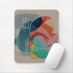 Retro abstract minimalist art mouse mat