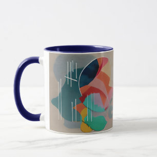 Retro abstract minimalist art mug