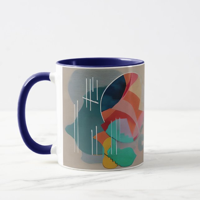 Retro abstract minimalist art  mug (Left)