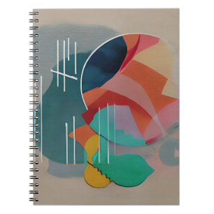 Retro abstract minimalist art notebook
