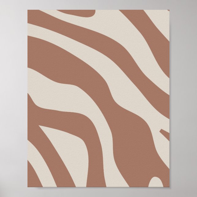 Retro Abstract Mocha Mousse 01 Poster (Front)