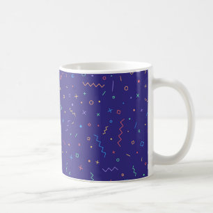 Retro Abstract Neon Pattern Coffee Mug