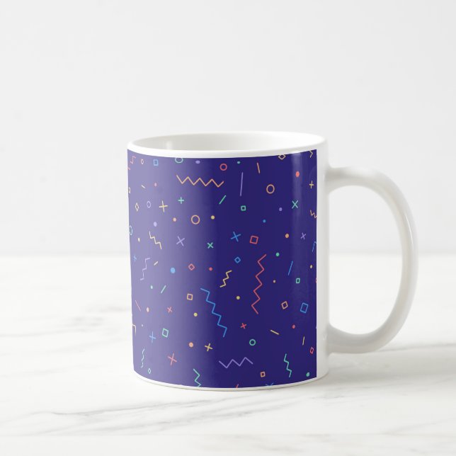Retro Abstract Neon Pattern Coffee Mug (Right)