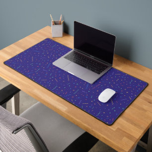 Retro Abstract Neon Pattern Desk Mat