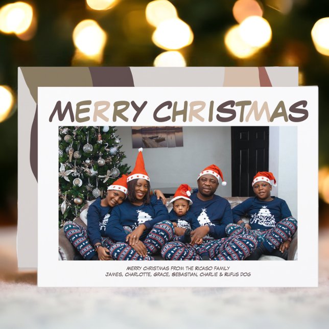 Retro Abstract Photo Merry Christmas Holiday Card (Retro Abstract Photo Merry Christmas Holiday Cards from Ricaso. Make your own photo cards

)