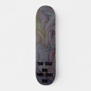 retro abstract posing lady street art style skateboard