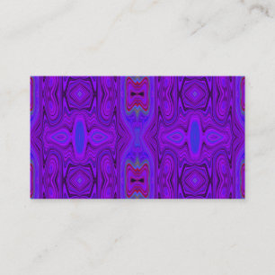 Retro Abstract Purple and Royal Blue Pattern Business Card