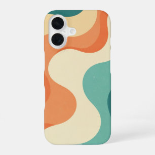 Retro Abstract Sea Foam iPhone 16 Case