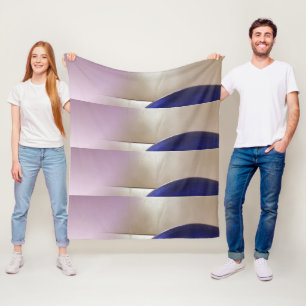 Retro Abstract Semi Circles on Soft Gold Fleece Blanket