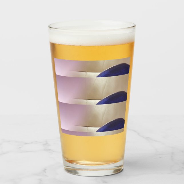 Retro Abstract Semi Circles on Soft Gold Glass (Front Filled)