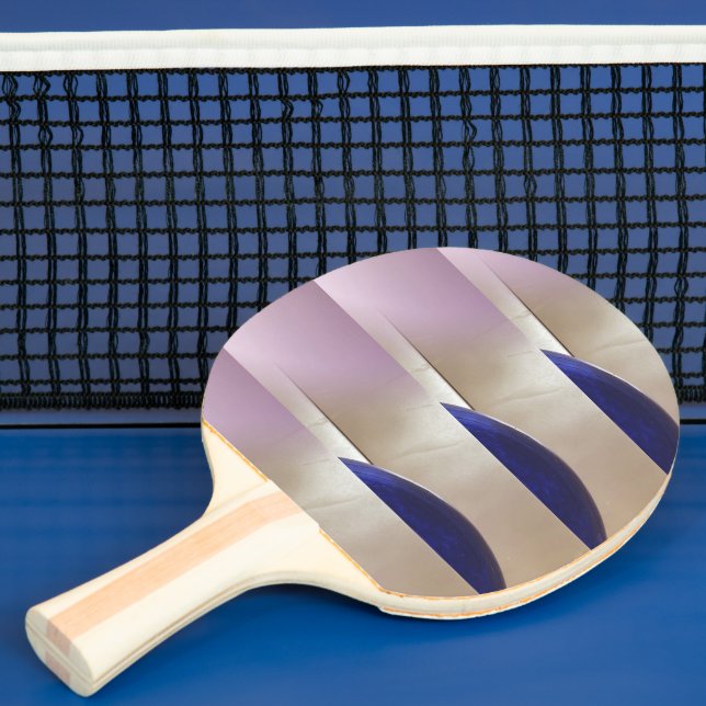 Retro Abstract Semi Circles on Soft Gold Ping Pong Paddle (Insitu)