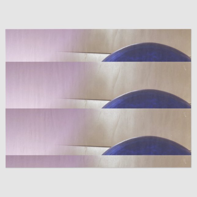 Retro Abstract Semi Circles on Soft Gold Tissue Paper (Front)