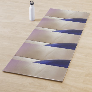 Retro Abstract Semi Circles on Soft Gold Yoga Mat