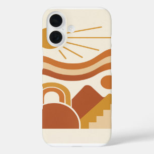 Retro Abstract Sun & Desert Phone Case