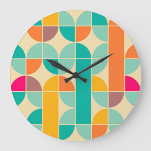 Retro Abstract: Timeless Seamless Design. Large Clock