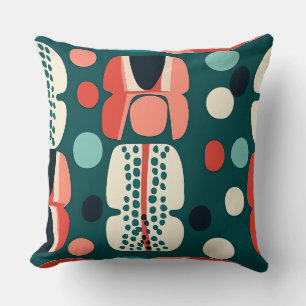 Retro Abstract Totem & Pod Pillow