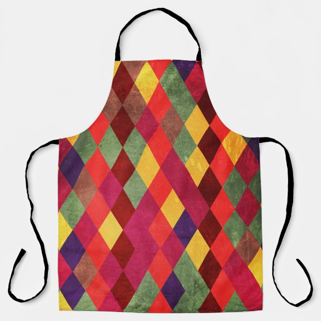 Retro Abstract: Vintage Pattern Design Apron (Front)
