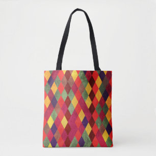 Retro Abstract: Vintage Pattern Design Tote Bag