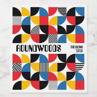 Retro Abstract Wine Label