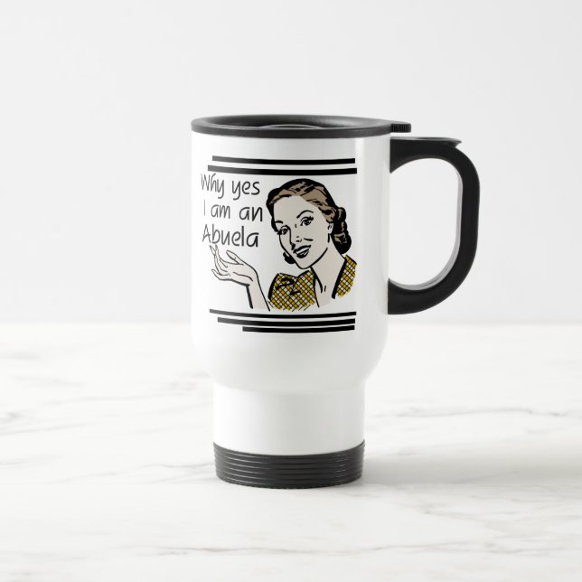 Retro Abuela T-shirts and Gifts Travel Mug (Right)