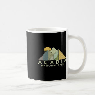 Retro Acadia National Park Distressed Hiking Coffee Mug