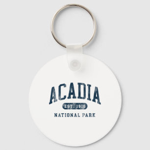 Retro Acadia National Park Maine Est 1916 Mens Wom Key Ring