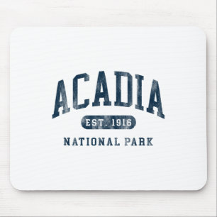 Retro Acadia National Park Maine Est 1916 Mens Wom Mouse Mat