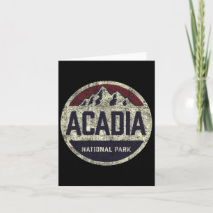 Retro Acadia National Park Vintage Mountain Women  Card