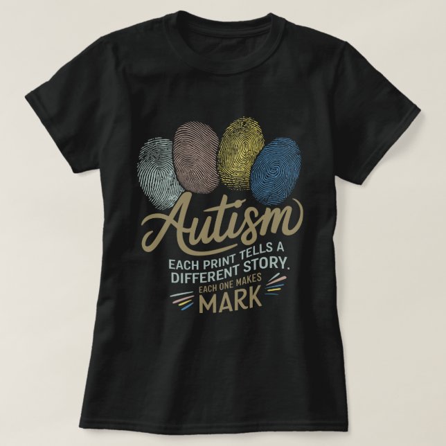 Retro Accept Love Understand Autism Acceptance T-Shirt (Design Front)