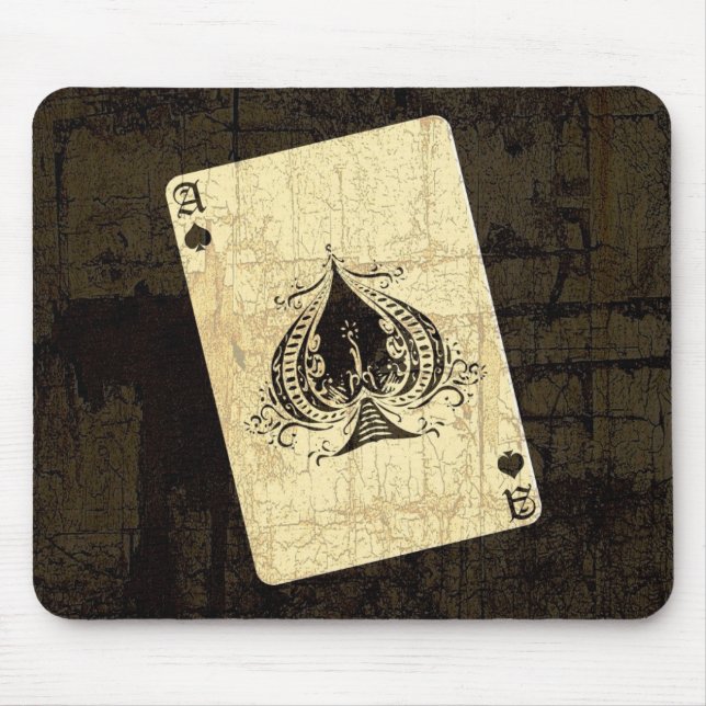 Retro Ace of Spades Mouse Mat (Front)