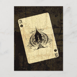 Retro Ace of Spades Postcard
