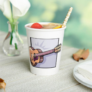 Retro Acoustic 12-String Guitar  Paper Cups