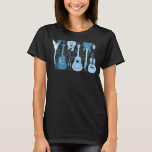 Retro Acoustic Electric Guitar String Instrument A T-Shirt