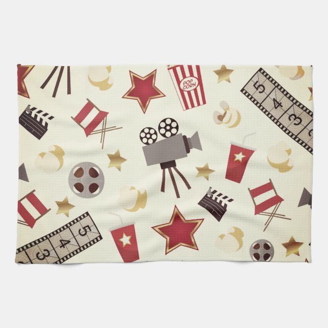 Retro Acting Movies Theatre/Theater Tea Towel (Horizontal)