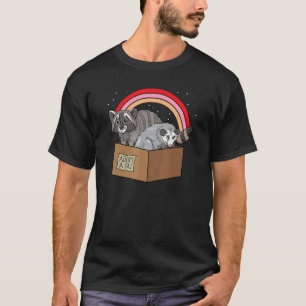 Retro Adopt A Cat Forbidden Cats Racoon Opossum T-Shirt