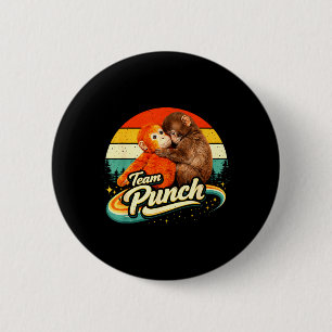 Retro Adorable Cute Baby Monkey Punch Men Women 6 Cm Round Badge