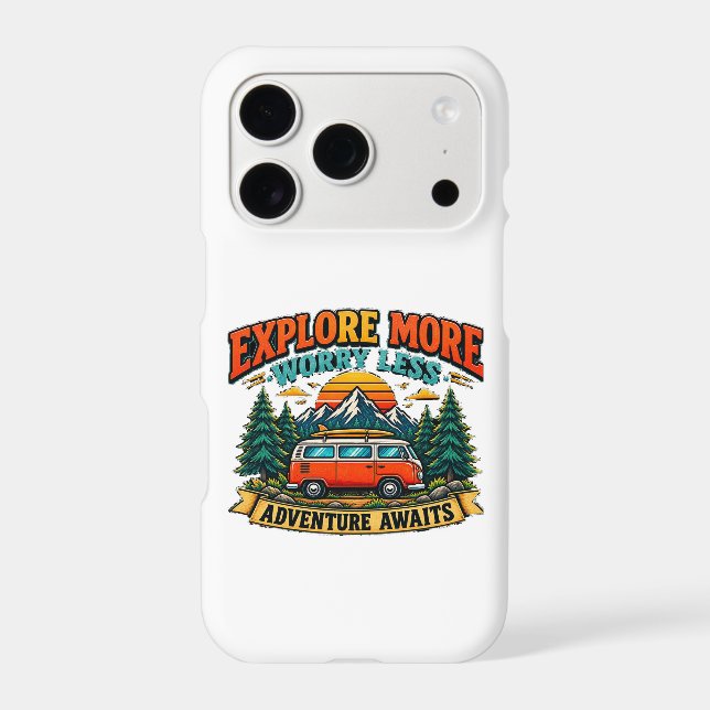 Retro Adventure Camping Phone Case | Explore More  (Back)